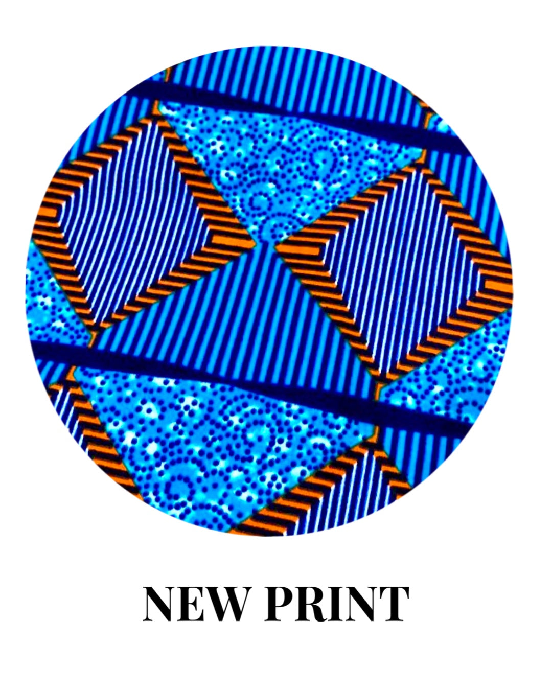 Adama African Print Mini Dress (Blue)