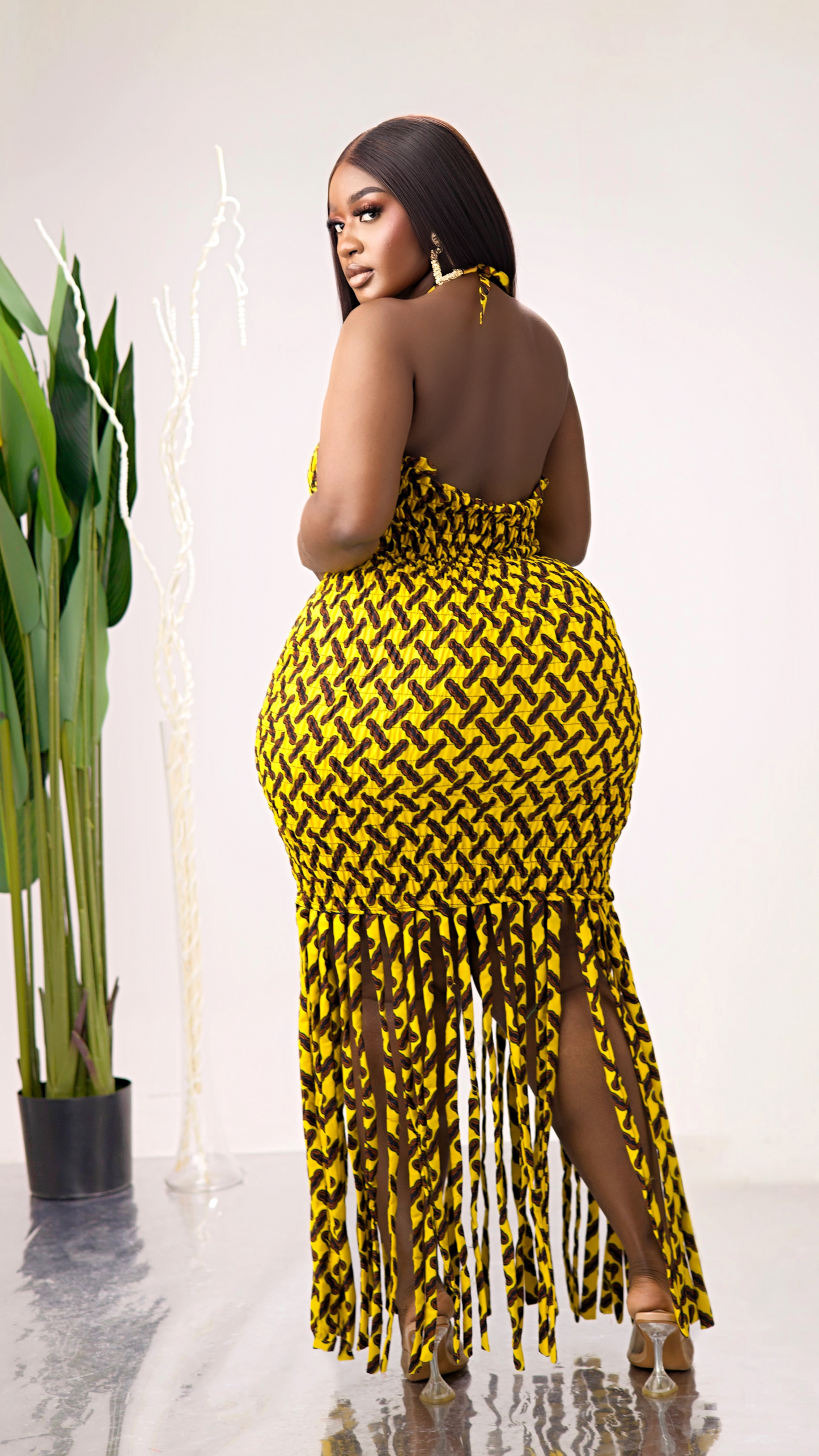 Lulu African Print Fringe Mini Dress