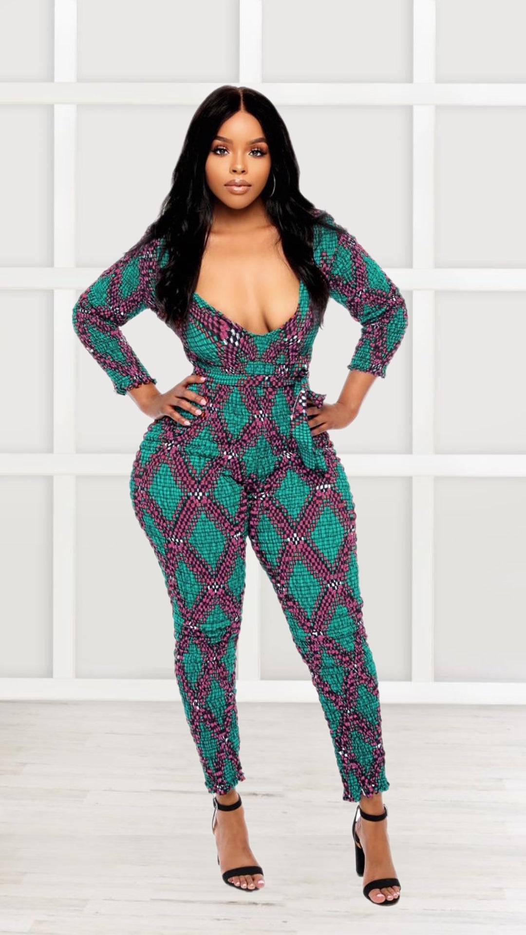 Sikitu African Print Jumpsuit