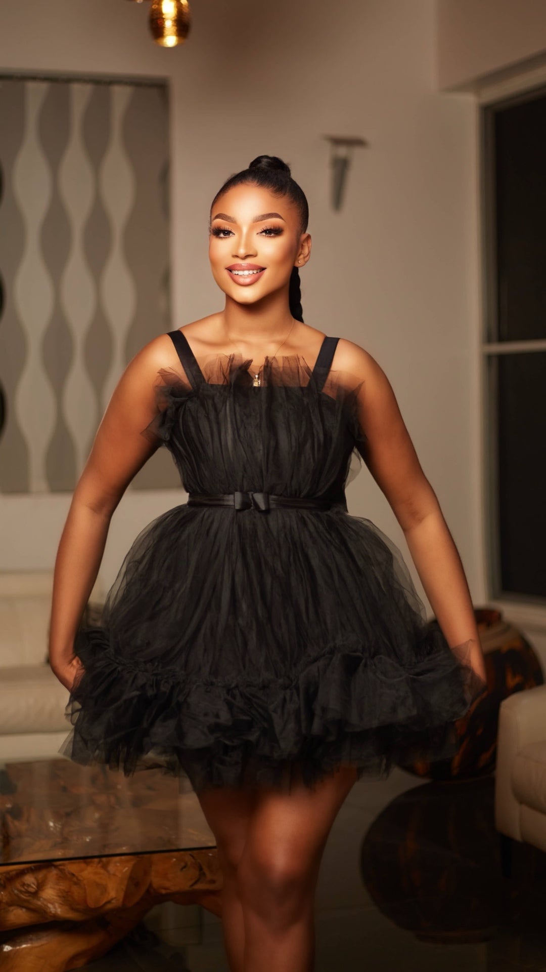 Sage Tulle Mini Dress