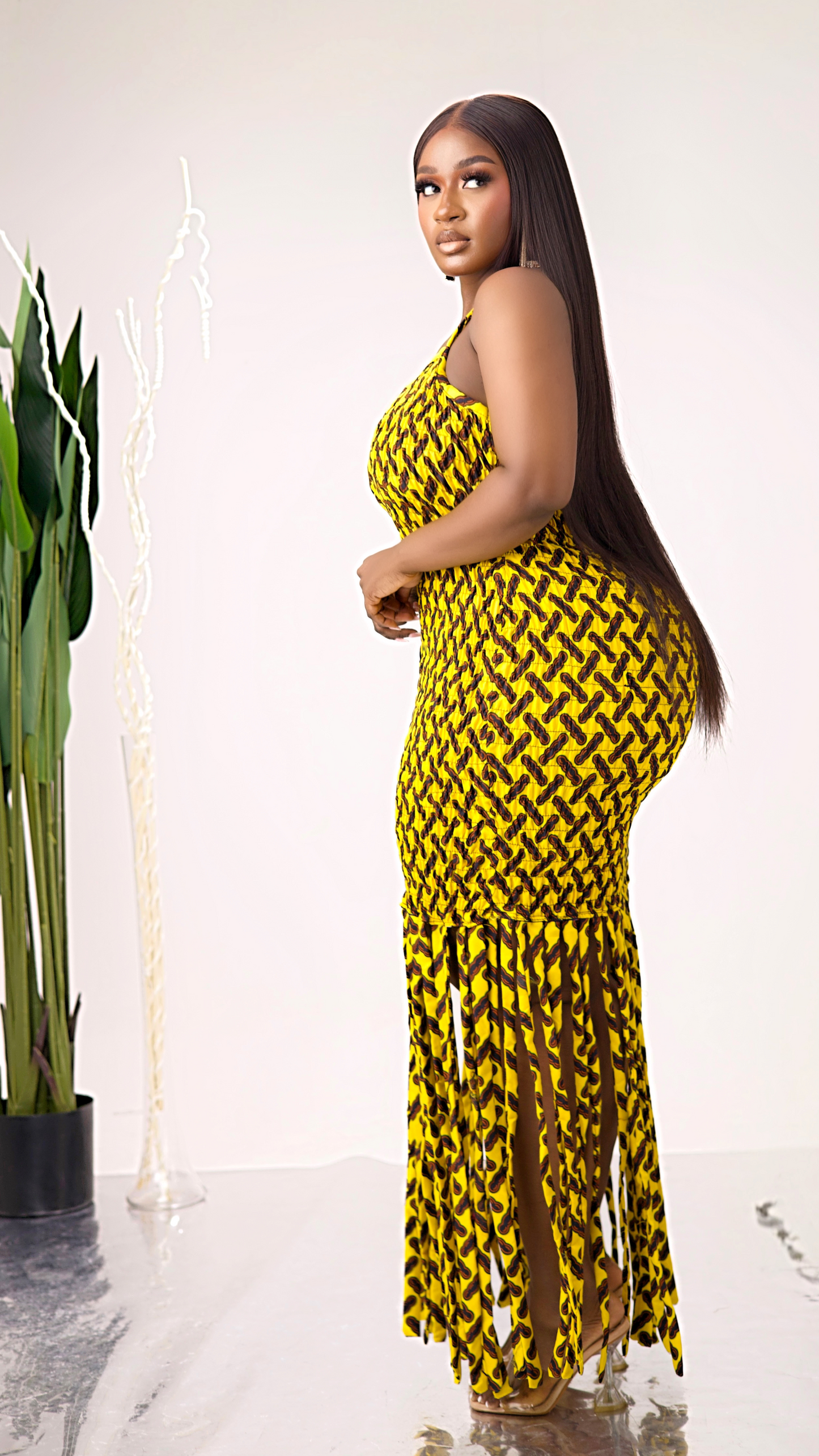 Lulu African Print Fringe Mini Dress
