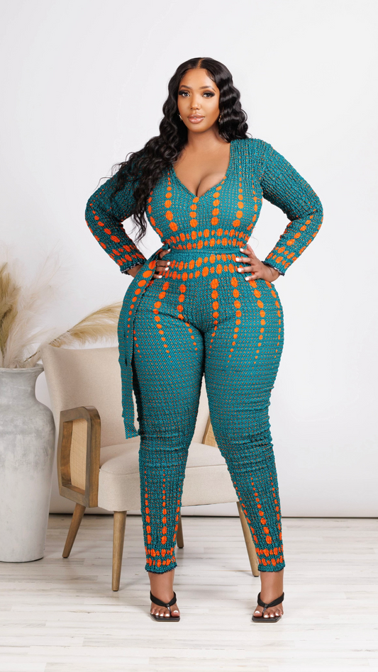 Yami African Print Jumpsuit