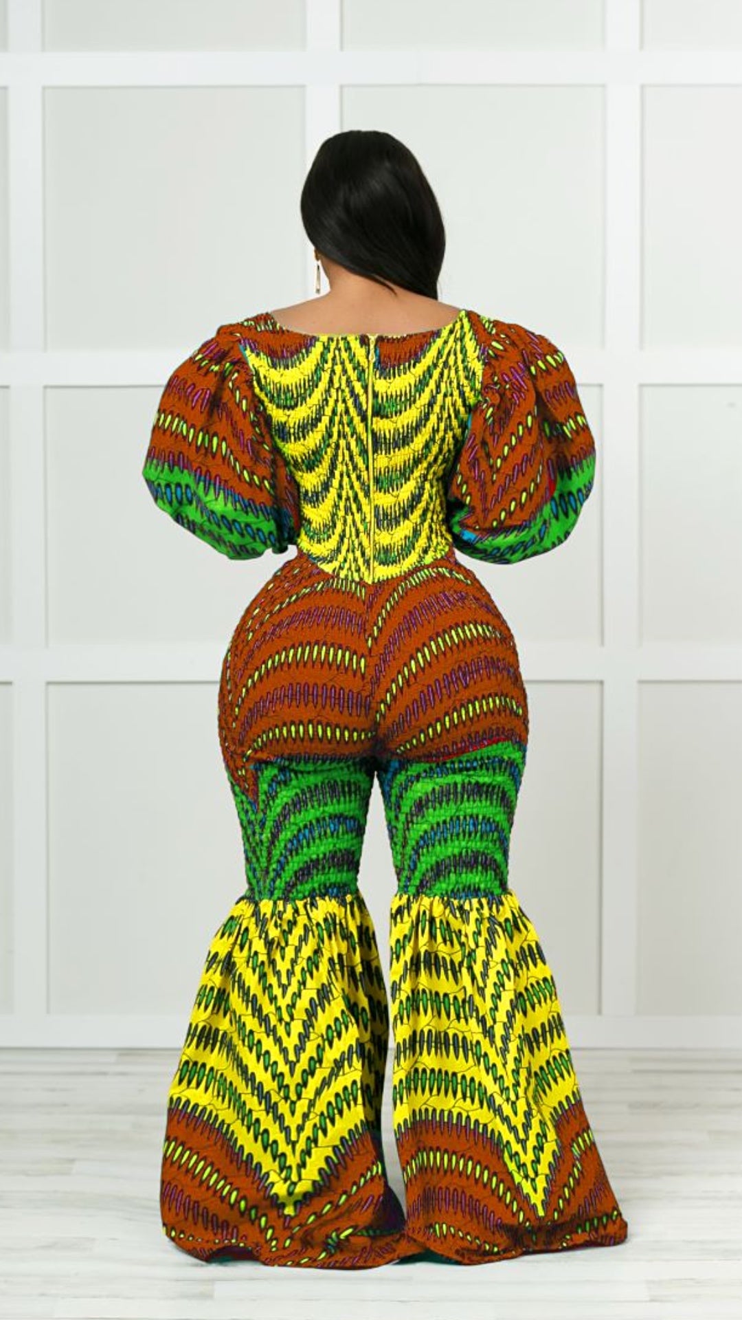 Bia African Print Bell Bottom Jumpsuit