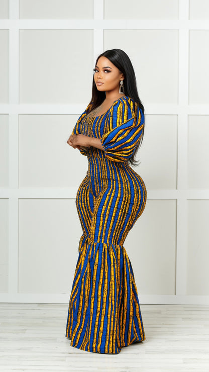 Dayo African Print Bell Bottom Jumpsuit (READY TO SHIP)