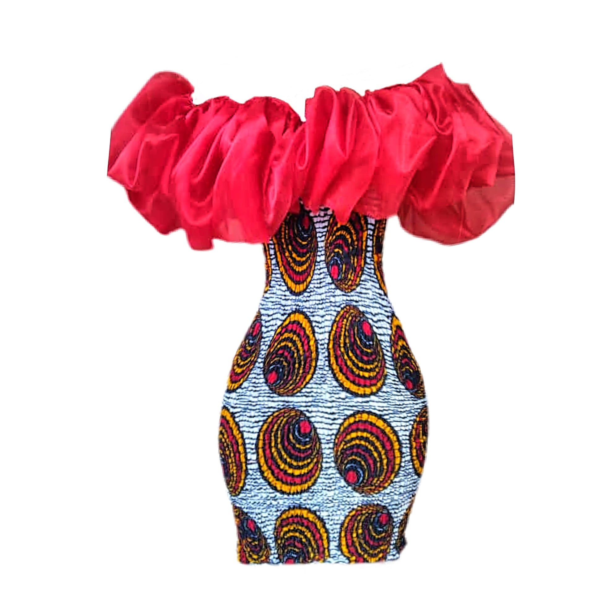 Lily African Print Midi Dress