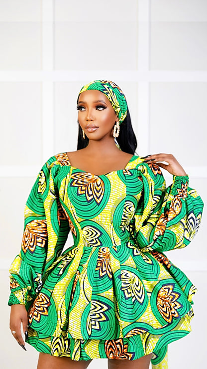 Isabella Doll African Print Dress