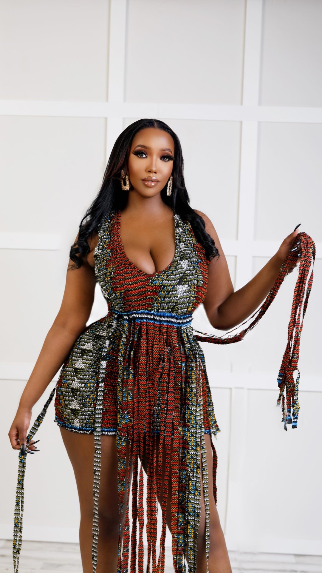Azura African Print Mini Dress