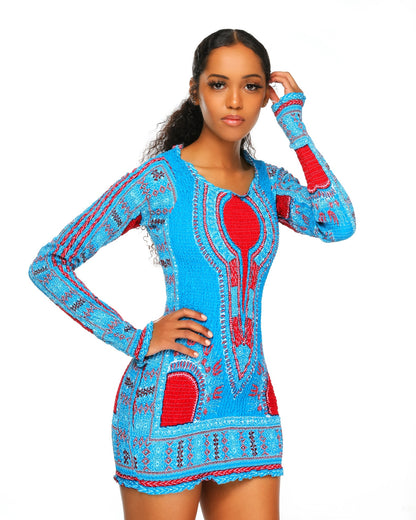Inga Dashiki African Print Mini Dress