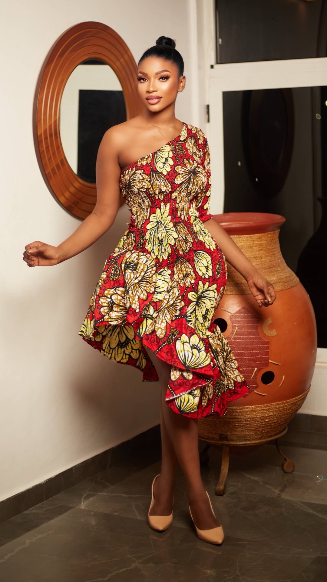 Estella African Print Maxi Dress