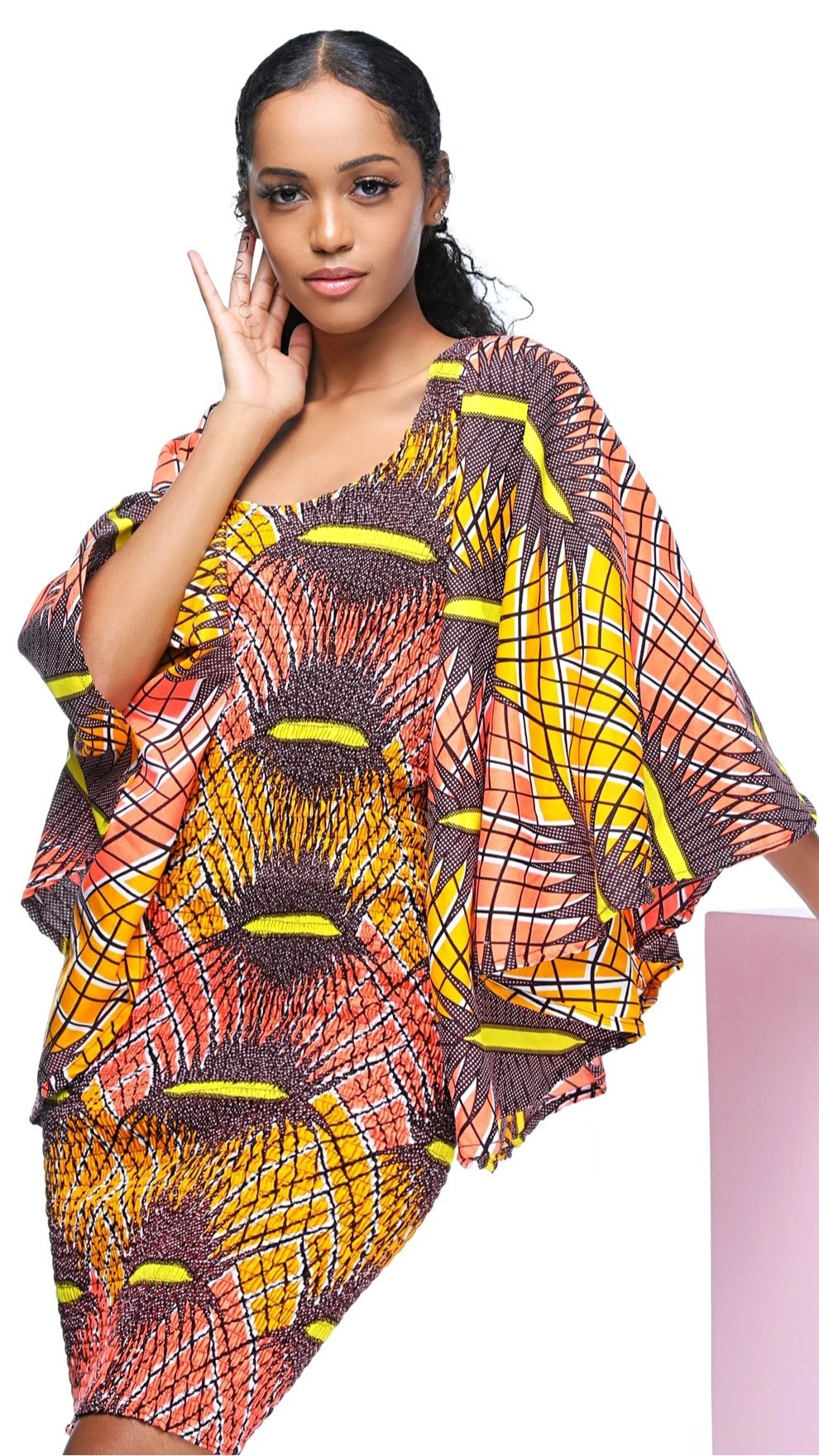 Aminata African Print Midi Dress