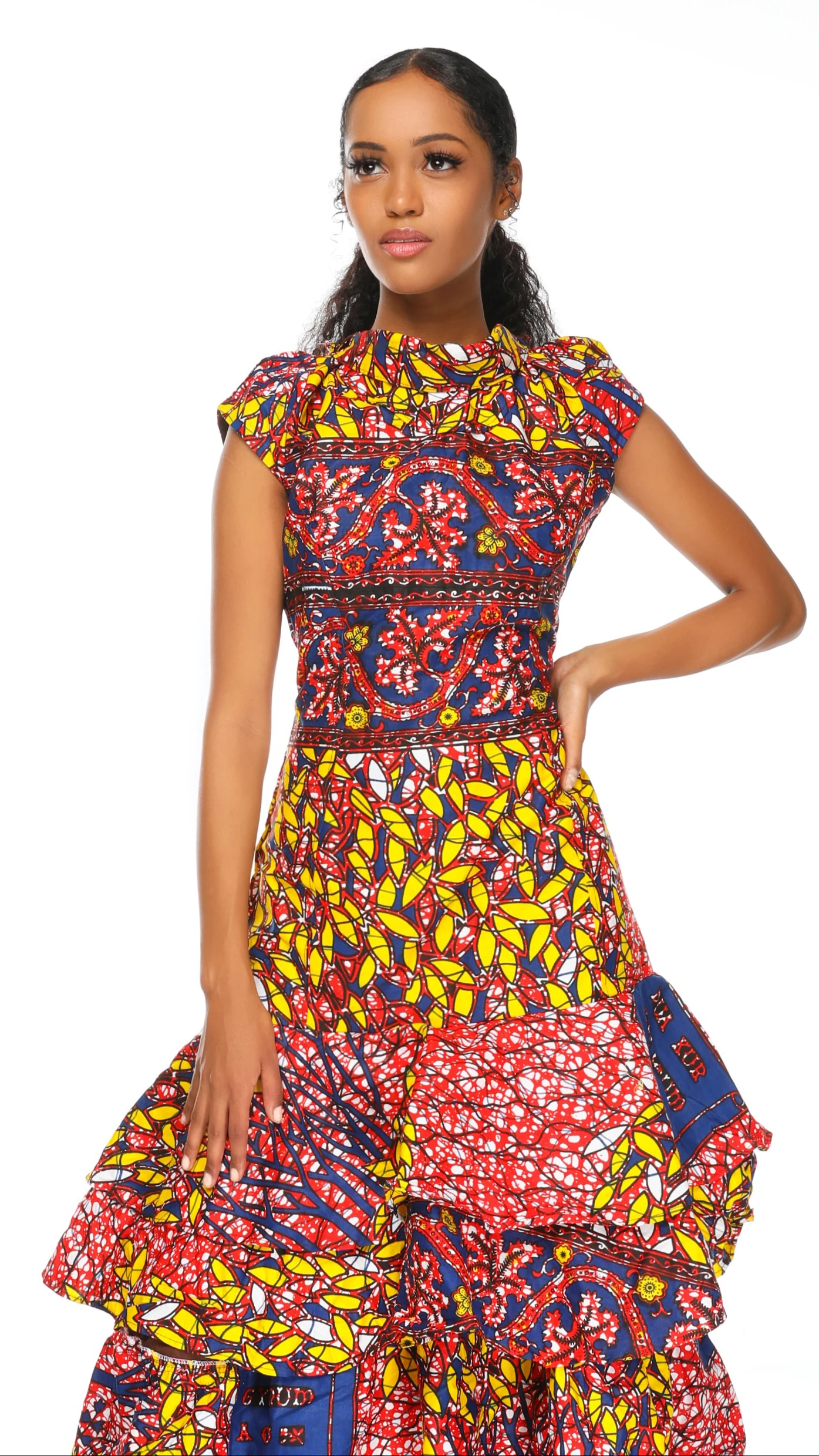 Belinda African Print Midi Dress