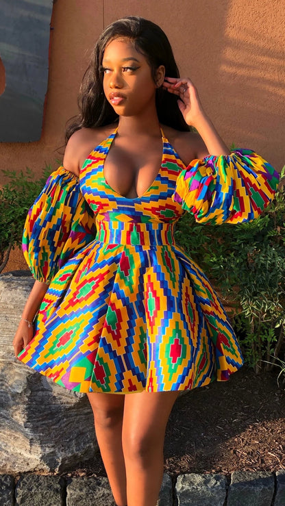 Araba Doll Kente African Print Dress