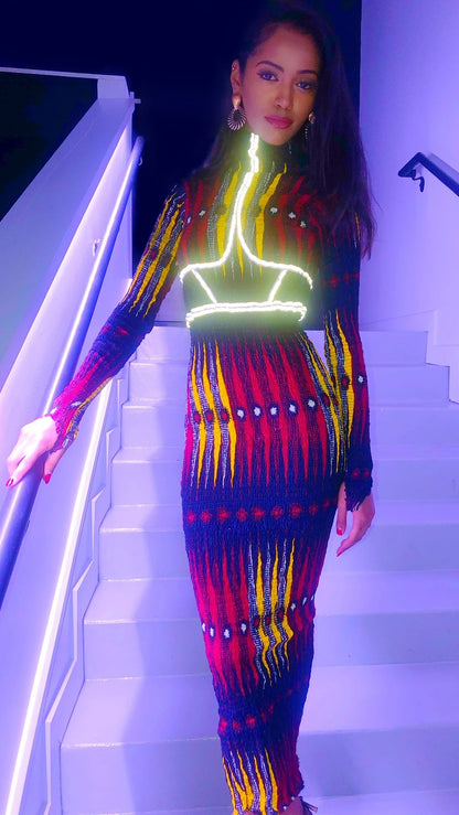 Unya Midi Reflective Dress